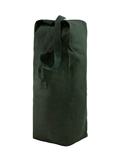 Farm Blue Top Load Duffle Bag -Military Duffel Bags - Heavy Army Canvas Duffle Bags For Men Women & Students - XXL Top Loading Tactical Gear Sack (Black, XX-Large) 30"x50" - Image 1