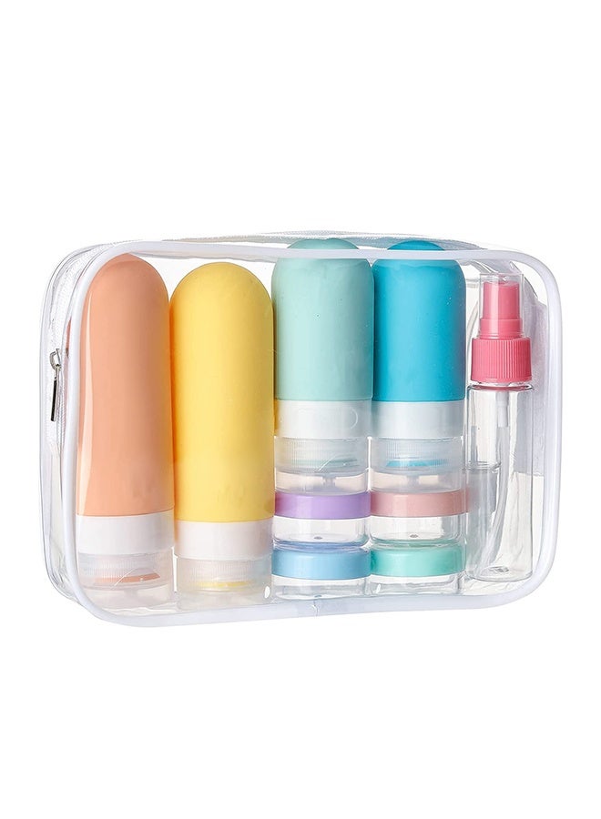 GIFT Travel Bottles for Toiletries, 17 Packs Travel Kit Silicone Travel Containers, Leak Proof Refillable Liquid Travel Essentials - Image 1