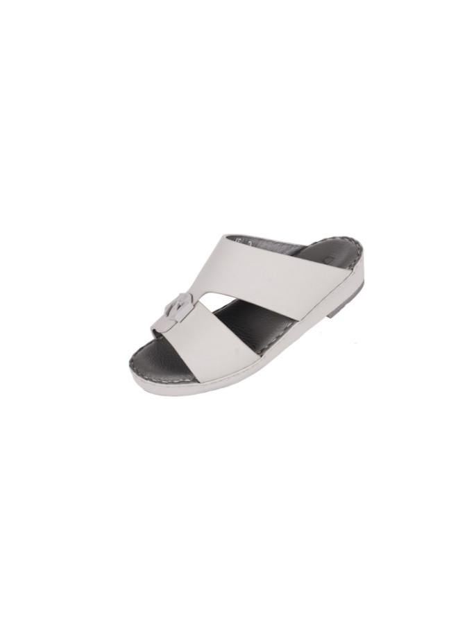 barjeel uno 008-3589  Barjeel Uno Boys Arabic Sandals BC-2025A Light Grey  - Image 1