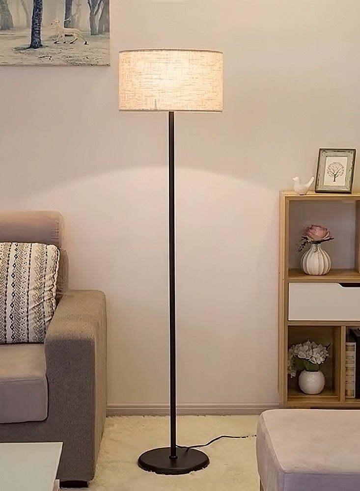 DOMUIK Floor Lamp for Living Room, LED Modern Simple Standing Lamps, Tall Lamp for Bedroom, Kid, Office, Reading Room Black Pole Light Blacl 159 cm  - Image 1