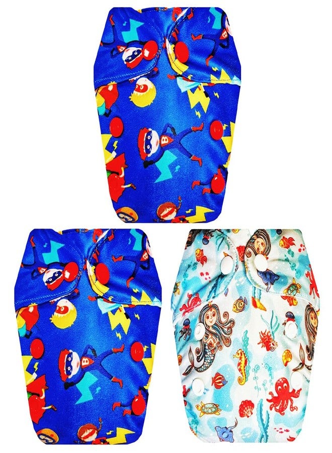 حفاضات قماشية فاخرة من دمبلدو للأطفال حديثي الولادة مع حشوة داخلية مدمجة (عبوة من 3 قطع) | ناعمة ولطيفة | وسادة ماصة من 6 طبقات | سريعة الجفاف | مثالية لفصل الصيف الهندي | من 0 إلى 4 أشهر | للجنسين - Image 1