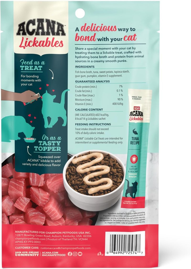 ACANA Lickables Tuna Recipe Cat Treat Pack of 5 - Image 2