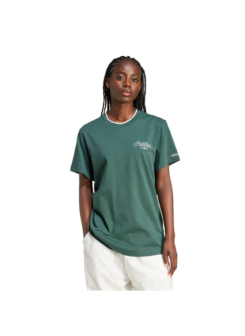 اديداس adidas GRAPHIC TEE Green Originals Women T-SHIRTS