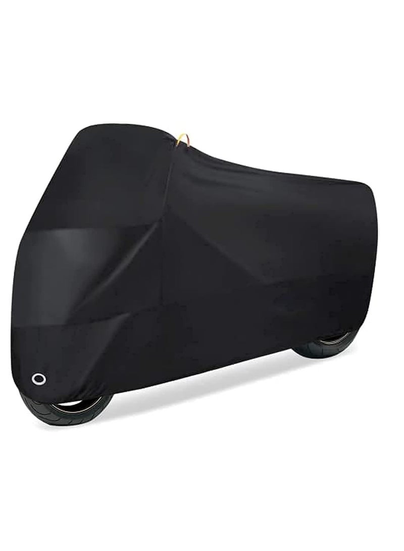 Generic 190T waterproof motorcycle cover, dustproof, rainproof, UV resistant, internal and external protection, with lock groove storage bag (2XL)  - Image 1