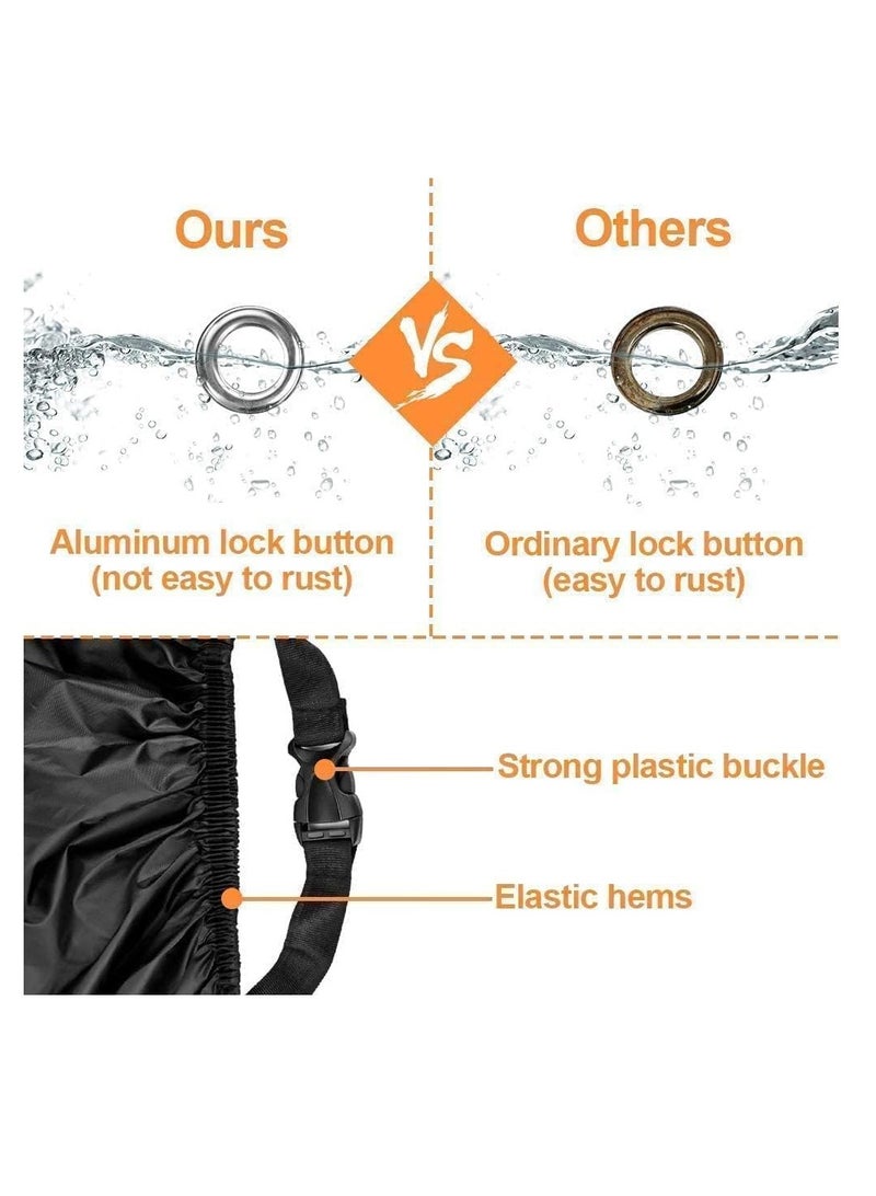 Generic 190T waterproof motorcycle cover, dustproof, rainproof, UV resistant, internal and external protection, with lock groove storage bag (2XL)  - Image 3