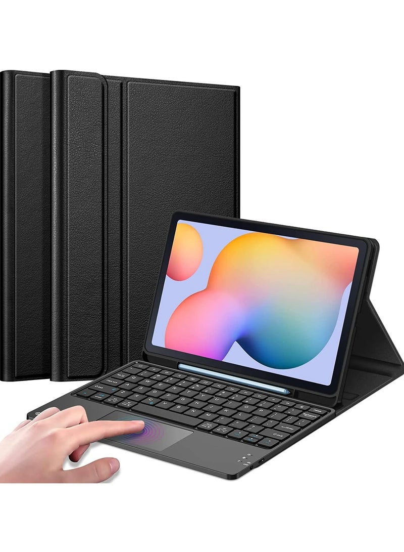 New Keyboard Case for Samsung Galaxy Tab S7 Ultra / S8 Ultra / S9 Ultra / S10 Ultra 14.6" – Detachable Magnetic Keyboard with English/Arabic Layout, Multi-Angle Stand, PU Leather Cover with S-Pen Holder & Auto Sleep/Wake - Image 1