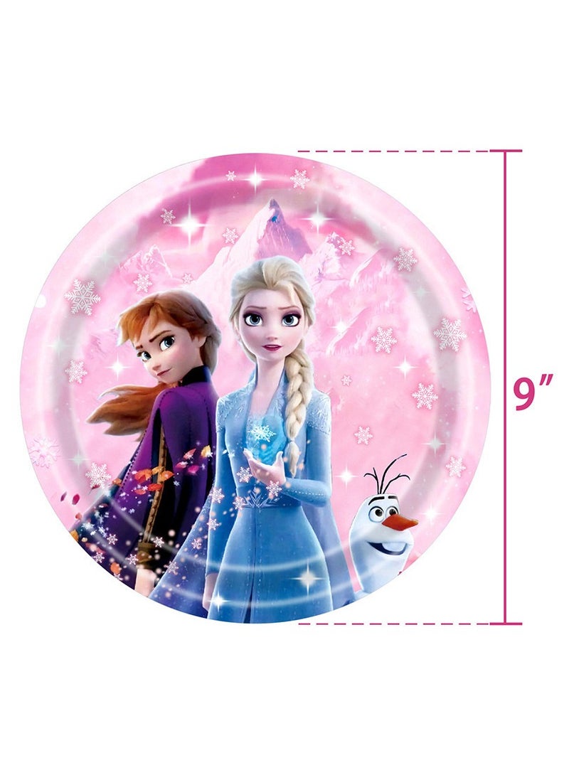 114 Pcs Frozen Elsa Princess Theme BIrthday Party Set Supply Decoration Tableware - Image 4