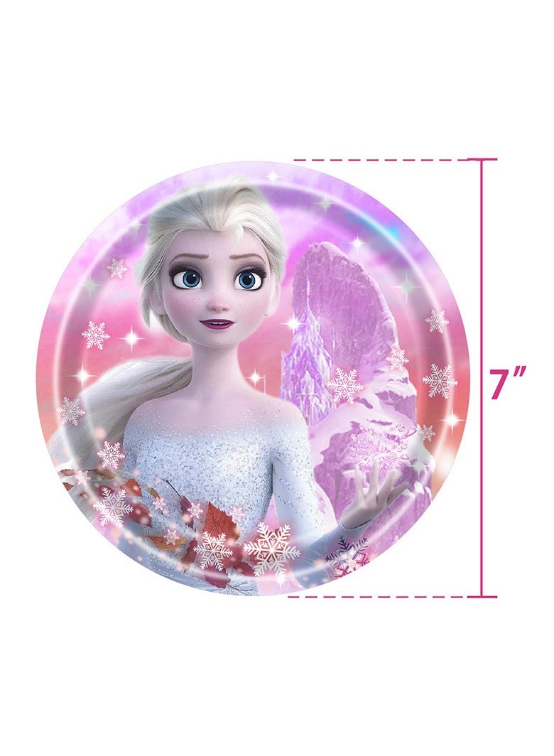 114 Pcs Frozen Elsa Princess Theme BIrthday Party Set Supply Decoration Tableware - Image 3