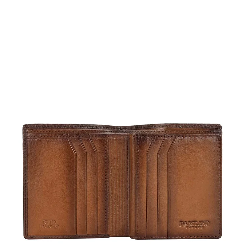 Da Milano Mocha Bifold Vertical Men's Wallet for Men | Best Price UAE