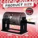 Leinuosen Small Acrylic Raffle Drum 87 x 5 x 7 Inches Clear Raffle Tickets Spinner Cage with Shaking Hand Transparent Ticket Spinner Box for Prize Draw Games BallsCylindrical All Black - Image 4