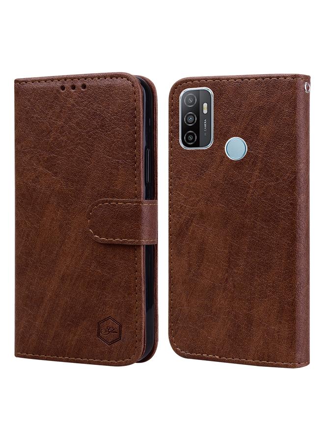 إيروريكس جراب لهاتف Samsung Galaxy A33 5G بملمس جلدي زيتي من البولي يوريثان + جراب هاتف من مادة TPU - Image 1