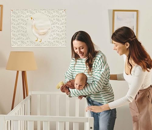 Sioial Silly Goose Nursery Rectangular Canvas BannerFlag Wall Sign Decor for Boys Girls Toddler KidsBaby Room Playroom Reading Room Bedroom DecorEaster Baby Shower Birthday Christmas Gift - Image 3