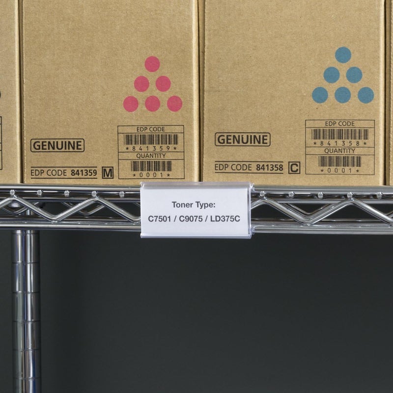 AkroMils 29308 Clear Protective Plastic Flat Label Holders for Wire Shelving Retail Display and Warehouses, (25-Pack) - Image 2