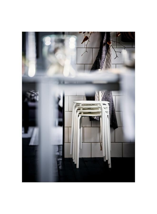 Zaboon Stool, white, 45 cm - Image 3