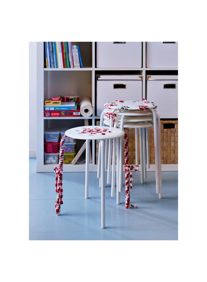 Zaboon Stool, white, 45 cm - Image 5