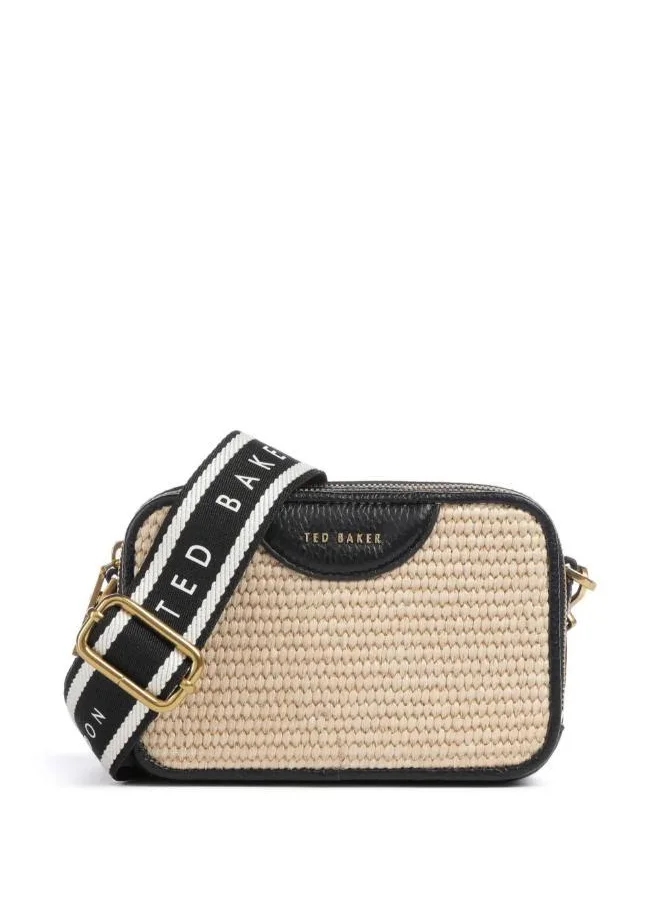 Ted Baker Baria Mini Webbing Faux Raffia Camera Bag