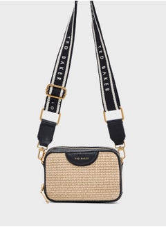 Ted Baker BARIA Mini Webbing Faux Raffia Camera Bag  - Image 1