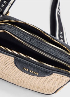Ted Baker BARIA Mini Webbing Faux Raffia Camera Bag  - Image 5