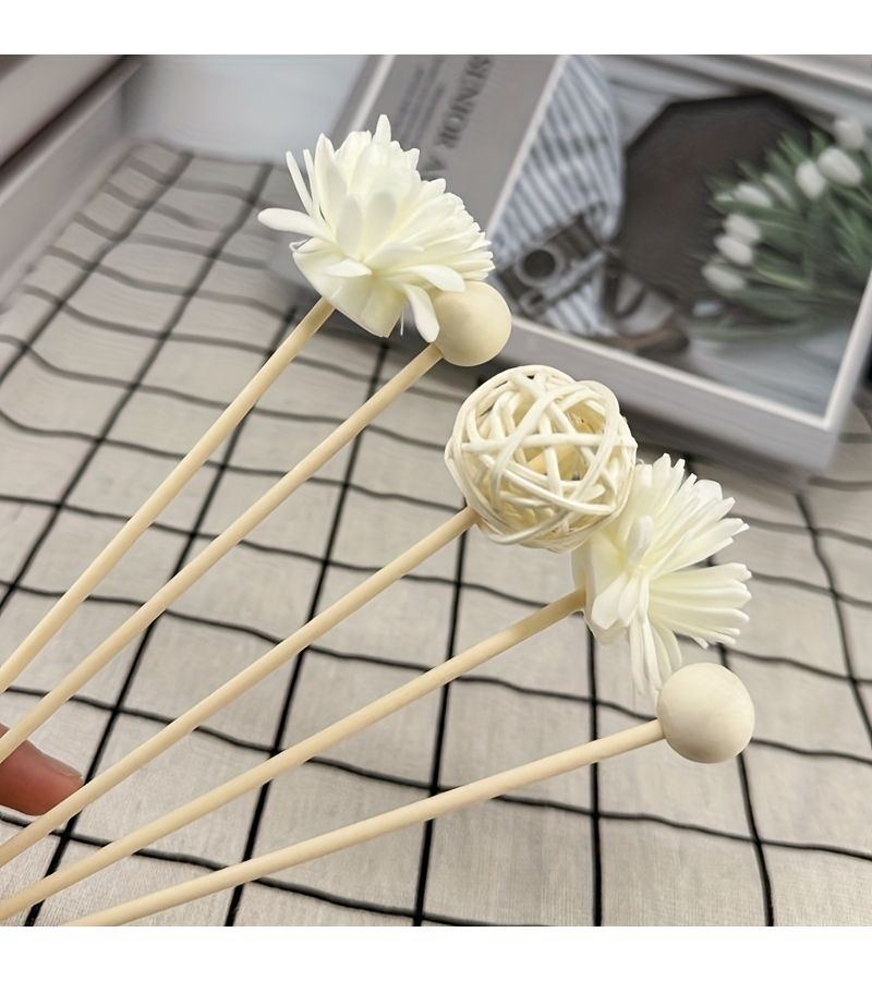 14 Pcs 28 Pcs Aroma Diffuser With Rattan Balls Scented Sticks Floral Beads For Home Decor Dining Room Ambiance Wedding Party Decoration - Image 4