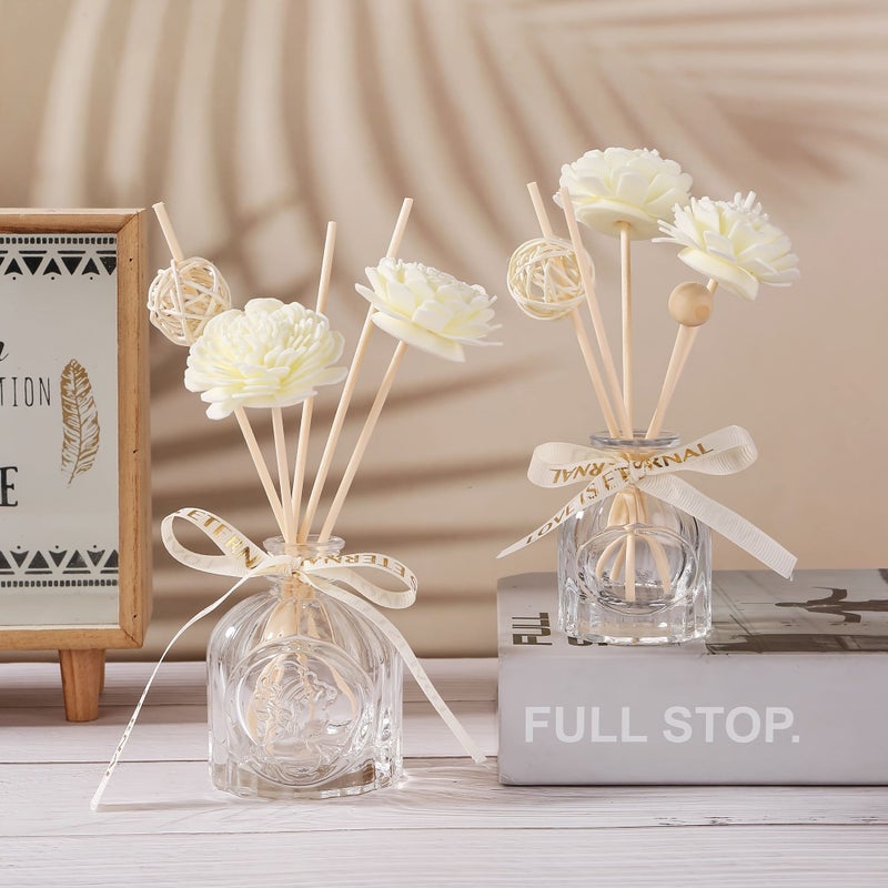 14 Pcs 28 Pcs Aroma Diffuser With Rattan Balls Scented Sticks Floral Beads For Home Decor Dining Room Ambiance Wedding Party Decoration - Image 1