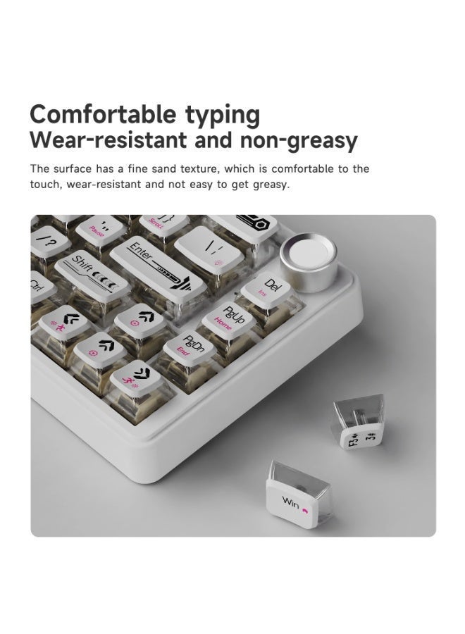 A-jazz AK690 75% Mechanical Gaming Keyboard, featuring hot-swappable switches, RGB backlighting, and knob controls. This compact, wired keyboard with a detachable USB-C cable uses a spacer-mounted design and is compatible with PC, PS5, PS4, Xbox, and Mac—perfect for FPS and Fortnite players. - Image 4