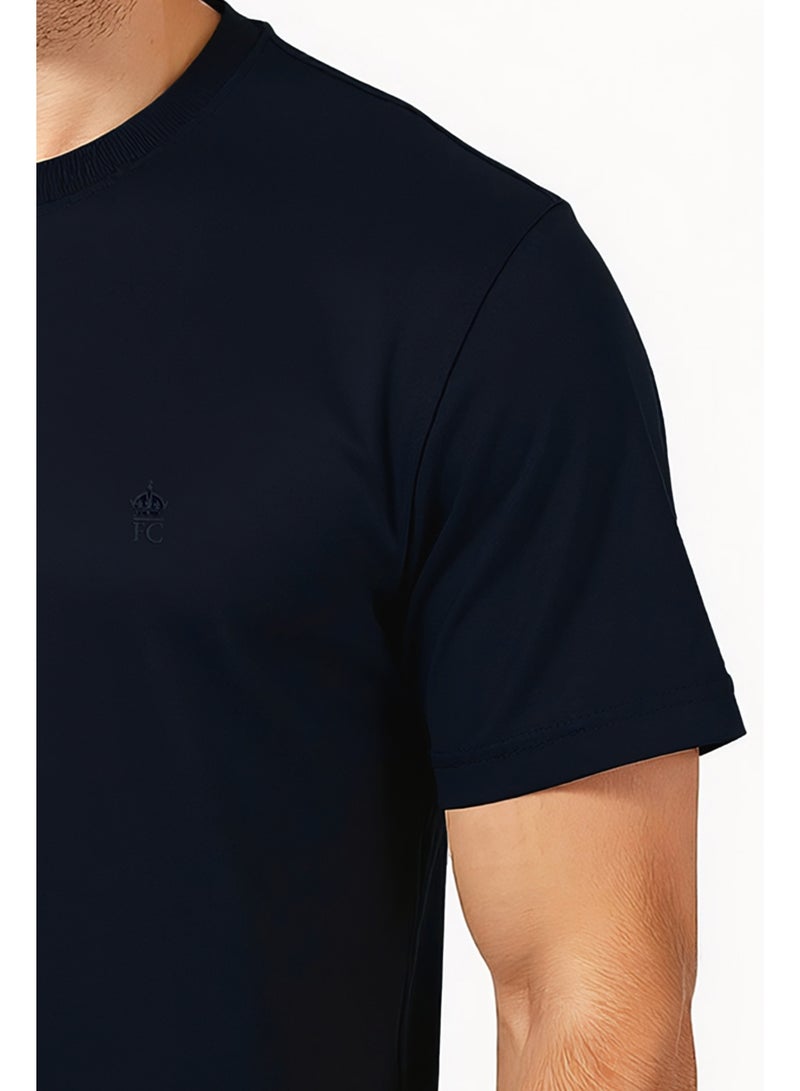 فرنش كونكشن تيشيرت بياقة دائرية بنسيج الفشار - Image 4