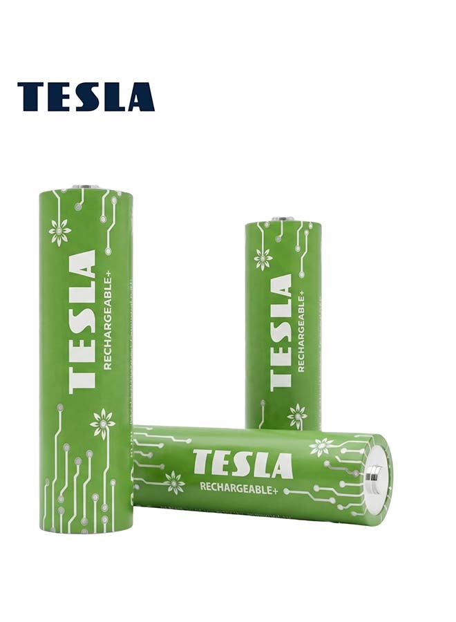TESLA BATTERIES AA GREEN+ RECHARGEABLE HR6 1.2V 4pcs - Image 2
