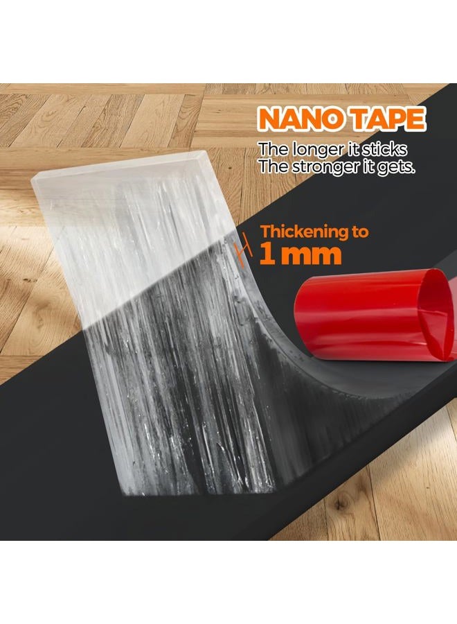 Holikme Door Draft Stopper Under Door Draft Blocker Insulator Door Sweep Weather Stripping Noise Stopper Strong Adhesive, Black - Image 2
