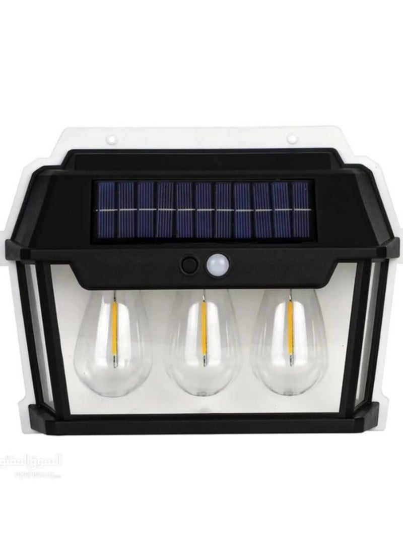 ELTRAZONE "BK888-3 Solar-Powered 3-Bulb Wall Lamp – Eco-Friendly Outdoor Lighting with Interactive Solar Technology" - Image 1