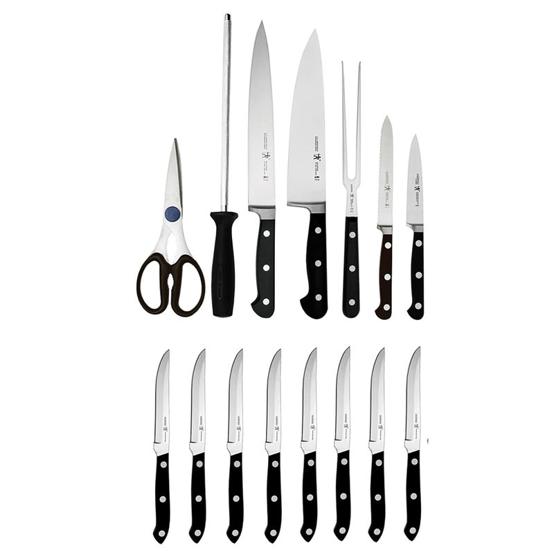 HENCKELS HENCKELS Classic Razor-Sharp 16-Piece Knife Block Set, Chef Knife, Bread Knife, German Engineered Informed by 100+ Years of Mastery  - Image 2