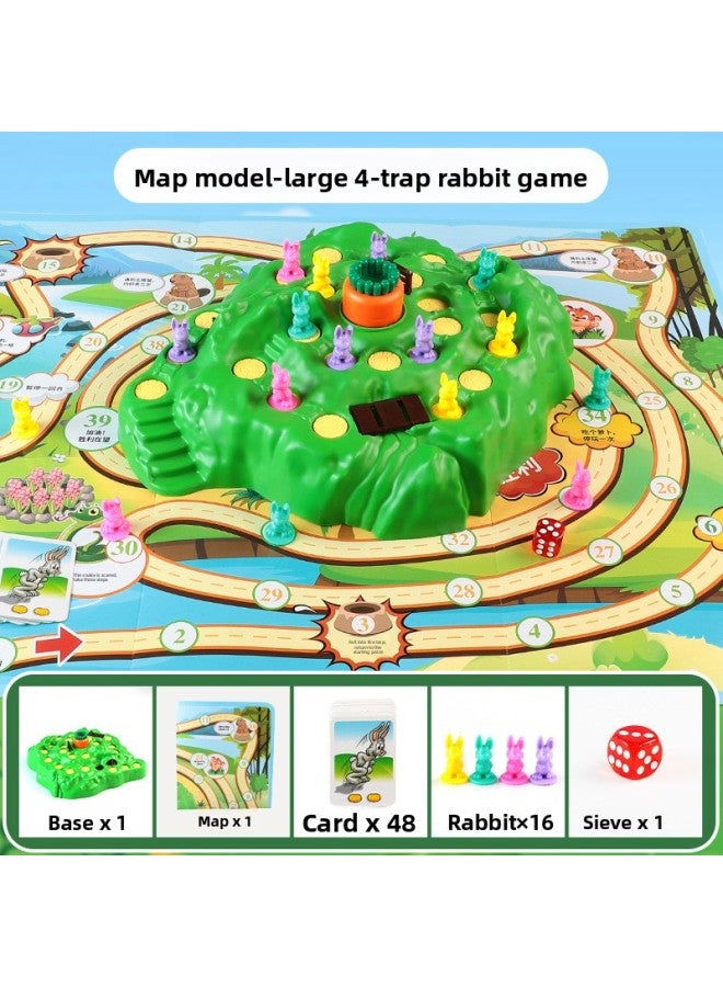 Cross-border Rabbit Trap Intelligence Toy Radish Rabbit Cross-country Competition Parent-child Interactive Table Party Game Checkers