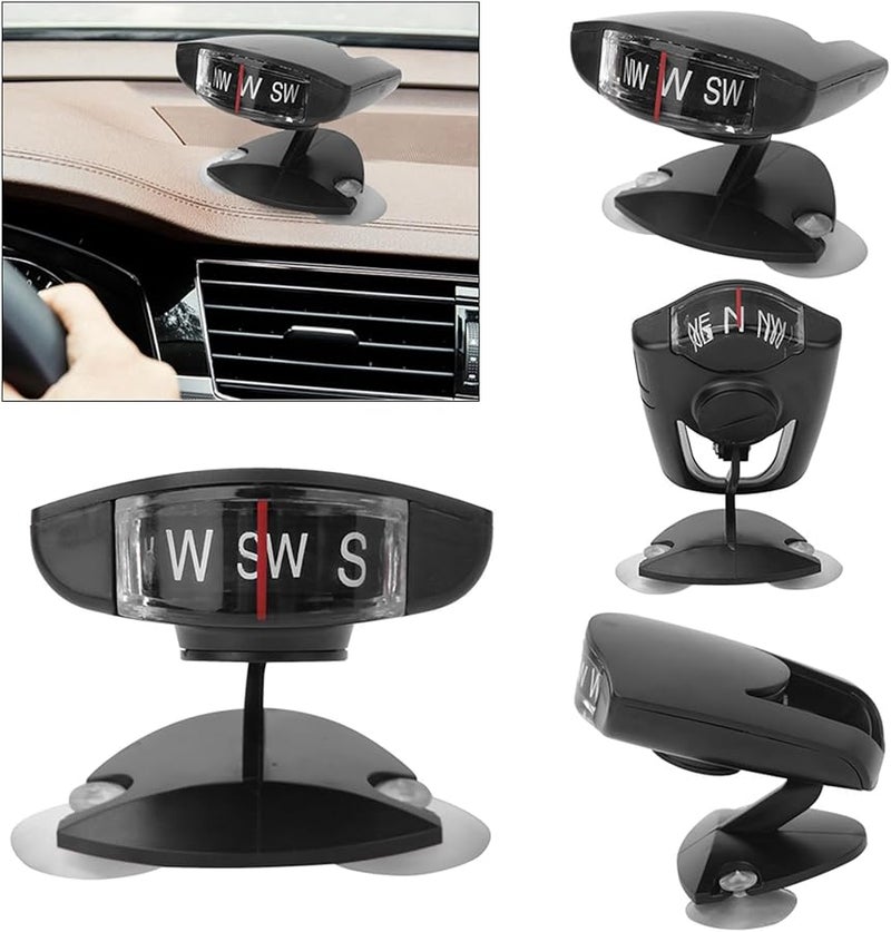 Portable Foldable Black Car Compass Ball for Vehicle Boat Truck Outdoor Cycling Hiking - Image 5