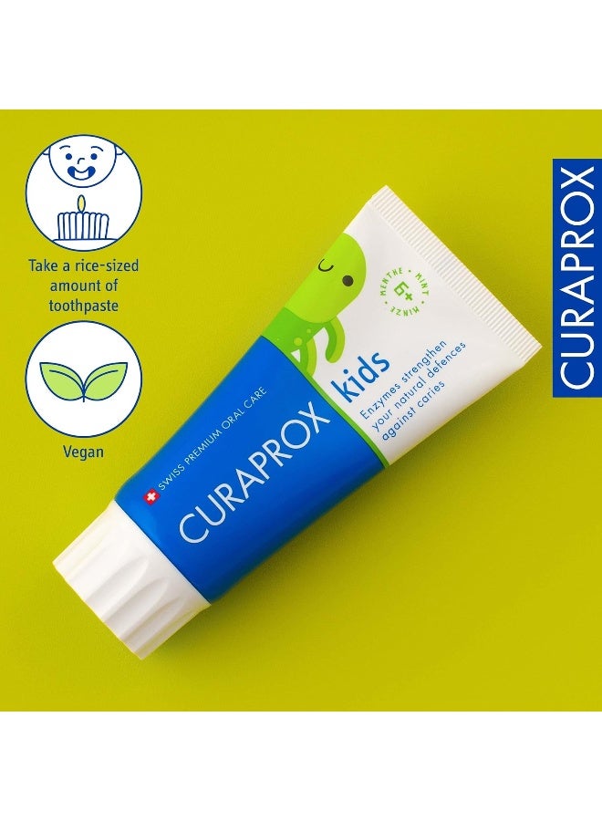 CURAPROX Children'S Toothpaste, Toothpaste For Kids 6+ Years With 1,450 Ppm Fluoride - Sls Free, Microplastic Free & Triclosan Free Kids Toothpaste. (Mint) - Image 4