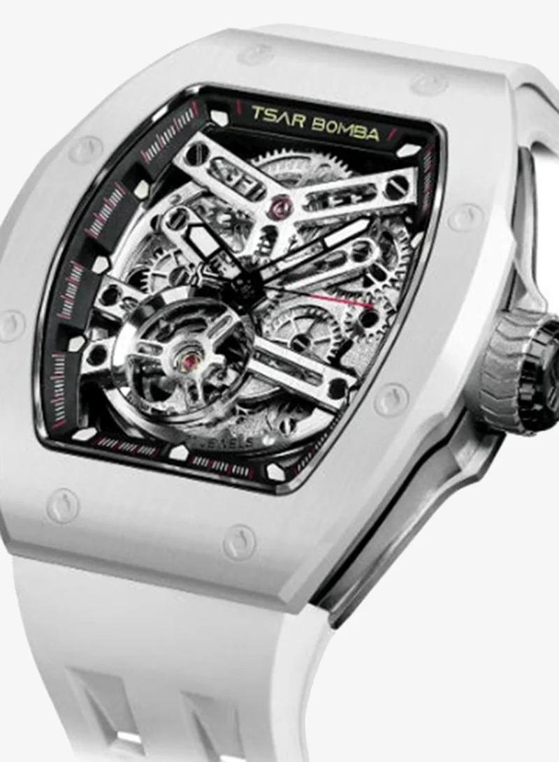 Tsar Bomba  Men's Rubber Automatic Watch TB8218SETC-01KBU/WH - 44.5x50.4 mm for Men | Best Price UAE