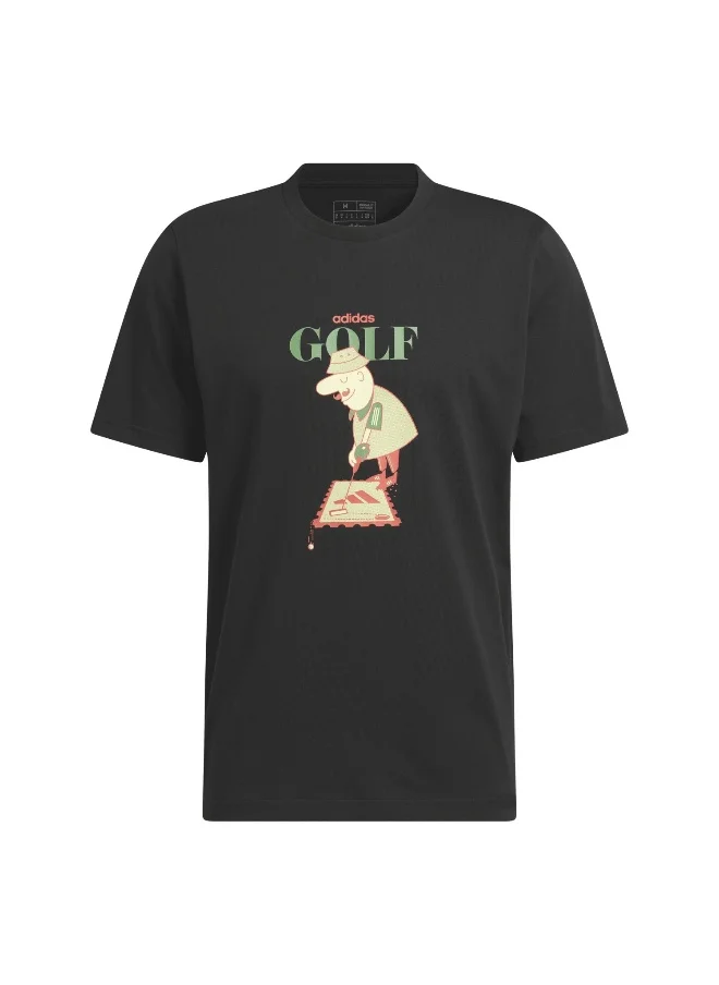 Adidas Adidas Chip Greens Tee Black Golf T-Shirts For Men S