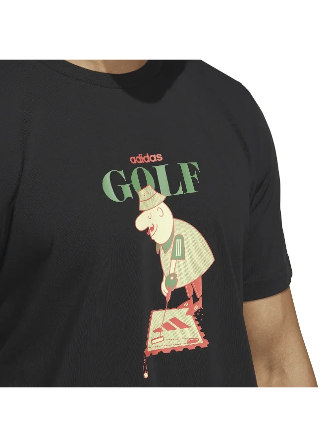 adidas Originals Adidas Chip Greens Tee Black Golf T-Shirts For Men S