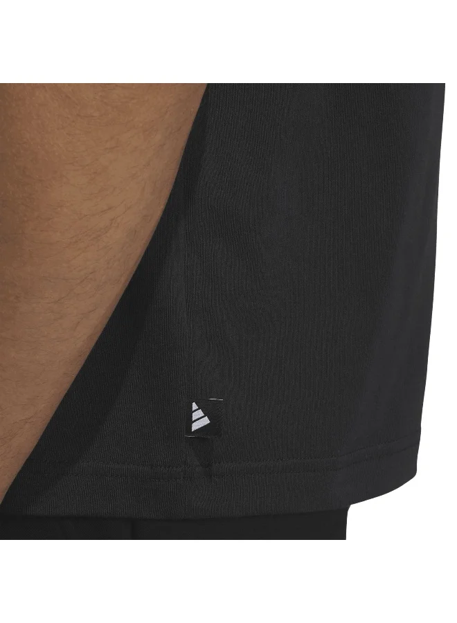 adidas Originals Adidas Chip Greens Tee Black Golf T-Shirts For Men S