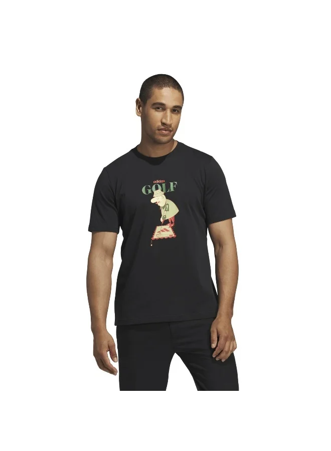 adidas Originals Adidas Chip Greens Tee Black Golf T-Shirts For Men S