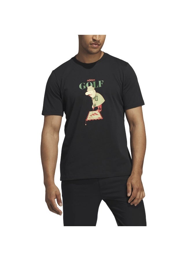 adidas Originals Adidas Chip Greens Tee Black Golf T-Shirts For Men S - Image 4