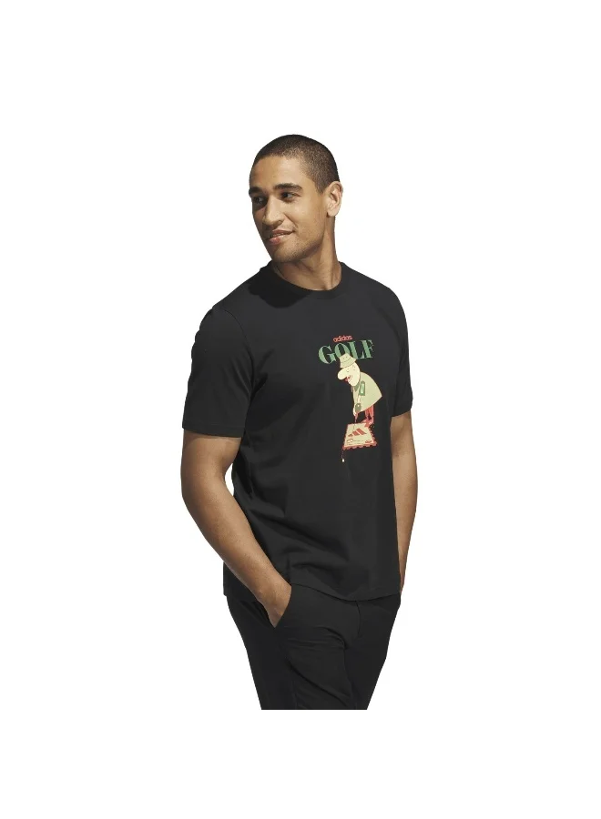 adidas Originals Adidas Chip Greens Tee Black Golf T-Shirts For Men S