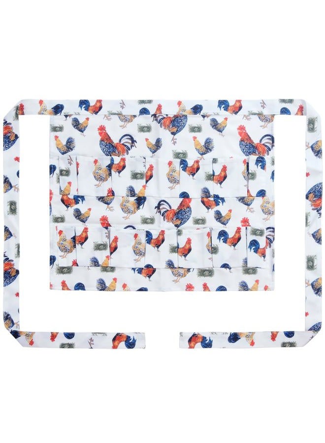 Sefiron Chicken Egg Collecting Apron,12 Deep Pockets for Hense,Duck,Goose Eggs, White, White - Image 2