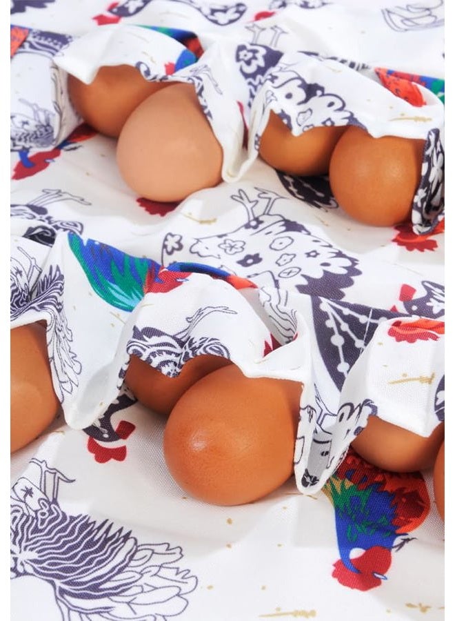 Sefiron Chicken Egg Collecting Apron,12 Deep Pockets for Hense,Duck,Goose Eggs, White, White - Image 3