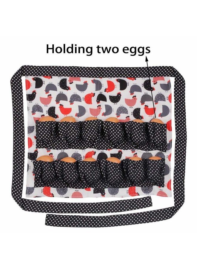 Sefiron Chicken Egg Collecting Apron,12 Deep Pockets for Hense,Duck,Goose Eggs, White, White - Image 4