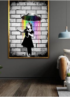 Urban Graffiti Girl Art Canvas, Ready to Hang Wall Decor, Contemporary Street Art, Colorful Home Decor, Edgy Wall Art