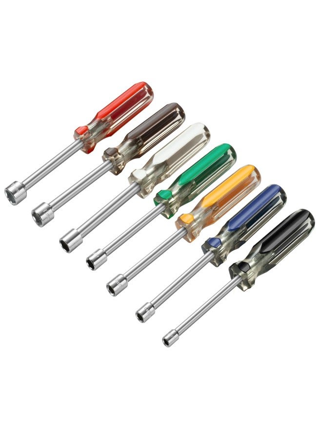 ROTATION 7PC Metric Nut Driver Set - 5-12mm Hex Drivers for Bolts Nuts Fasteners, Color-Coded Non-Slip PVC Grips - Image 1