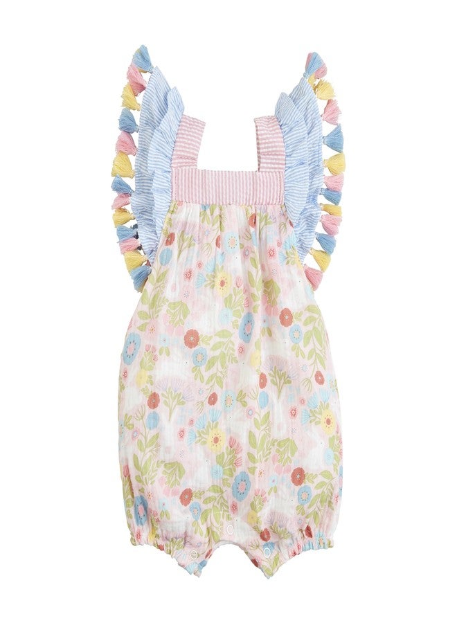 Mud Pie Tassel Gauze Bunny Romper, 6-9M