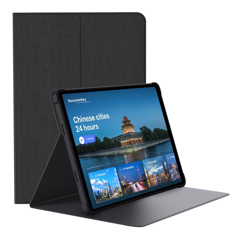 Smart Book Cover Pu Leather Case For Tab A11 Pro(Grey) - Image 1
