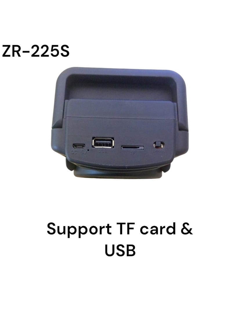 زيرو - مكبر صوت بلوتوث ZR-225S يدعم كارت الميموري والبلوتوث وفلاش يو اس بي ويدعم مخرج الميكروفون - Image 1