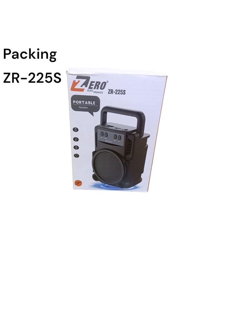زيرو - مكبر صوت بلوتوث ZR-225S يدعم كارت الميموري والبلوتوث وفلاش يو اس بي ويدعم مخرج الميكروفون - Image 1
