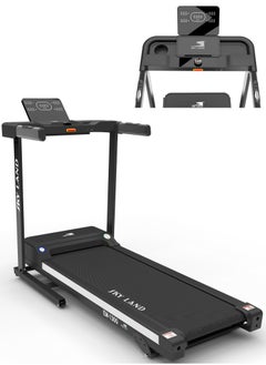 Sky Land Foldable Treadmill for Home Use with 2 HP Motor, Manual Incline, Bluetooth, Multi Fitness App Supported, 1-16km/h Speed Range, Max User Weight 110kg, Compact Treadmill Design, Running Machine For Home Gym– EM-1300  - Image 1